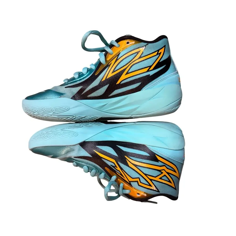 PUMA MB.02 Honeycomb Basketball Shoes Lamelo‎ Ball Youth Size 4 Blue